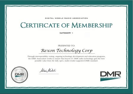 [Zertifikat] DMR-Zertifikat Rexon